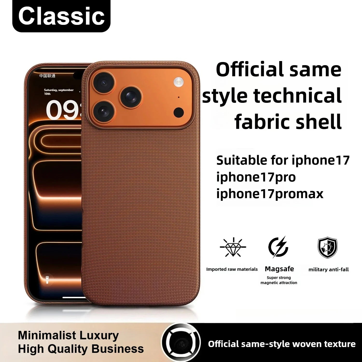 Premium Woven MagSafe Case for iPhone 11-17 Series – Magnetic Protective Cover