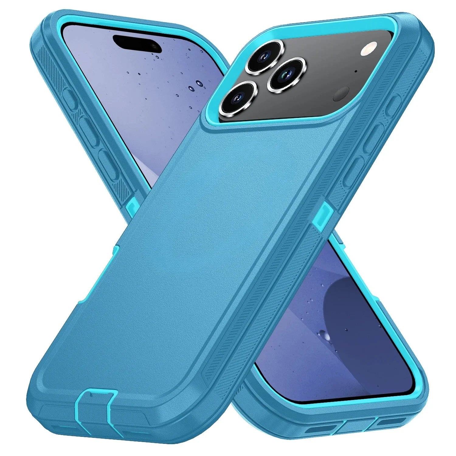 Heavy Duty Shockproof Armor Defender Case with Bracket Stand for iPhone 11–17 Series | Hard PC + TPU Rugged Protective Cover