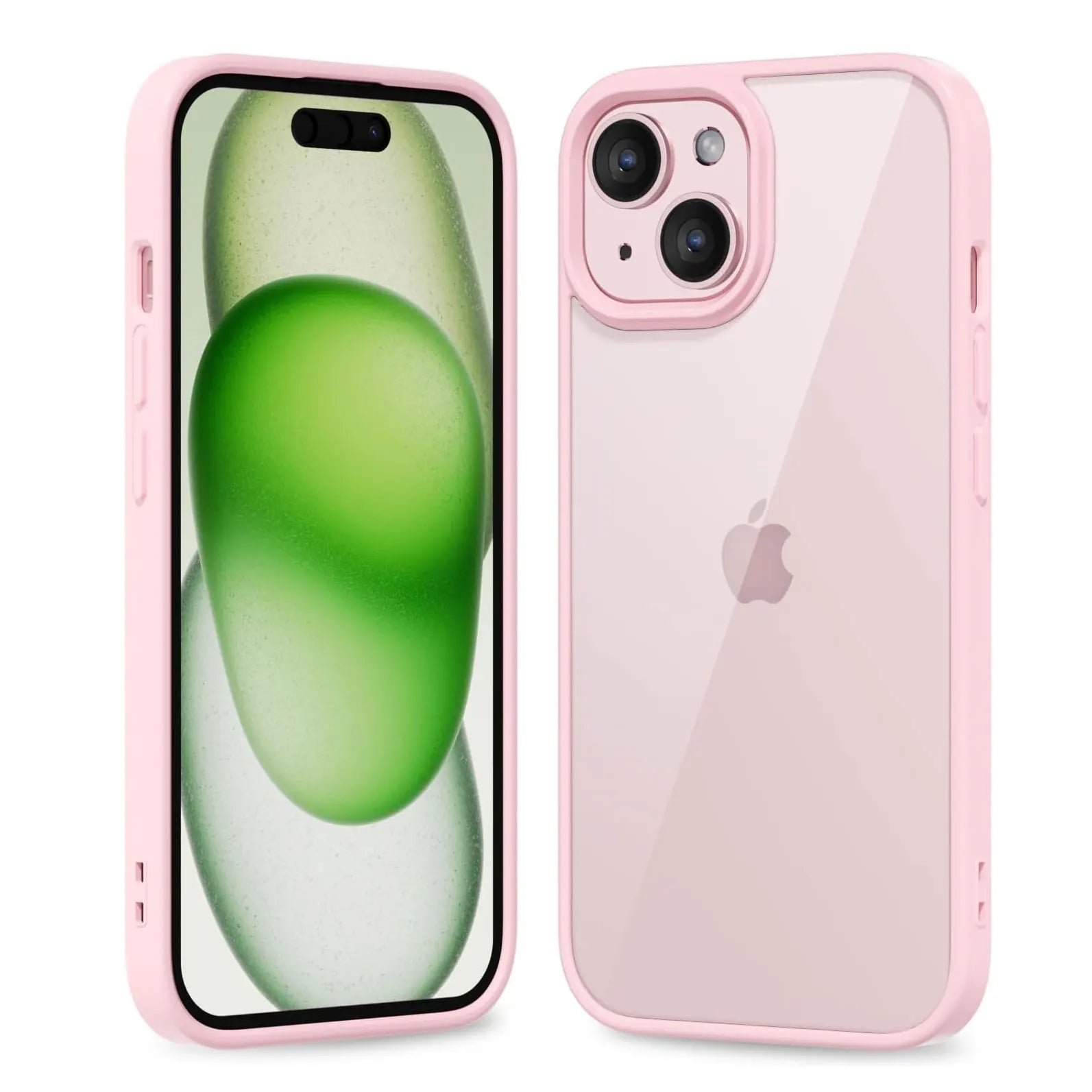 Colour Back Transparent Shockproof Phone Case for iPhone 7–16 Series, Silicone Bumper Protective Cover