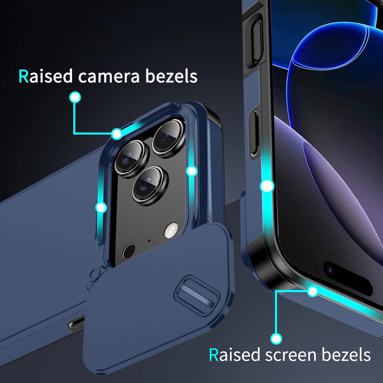 Shockproof Slide Camera Case Compatible with iPhone 11-17 Series – Full Protection Cover