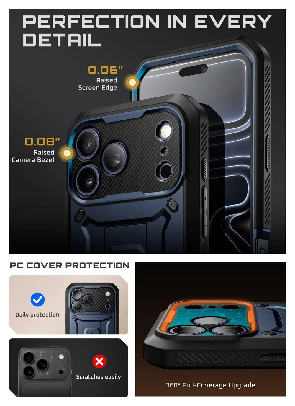 Heavy Duty SUPCASE UB Pro Case for iPhone 17 Pro Max 6.9" – Rugged Full-Body Armor Cover with Built-in Screen Protector