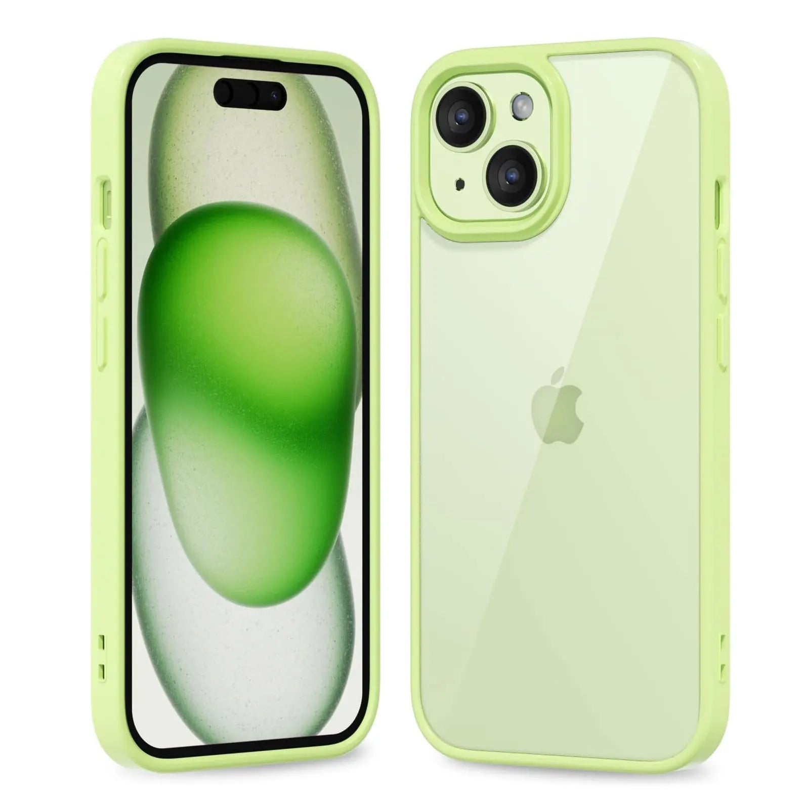 Colour Back Transparent Shockproof Phone Case for iPhone 7–16 Series, Silicone Bumper Protective Cover