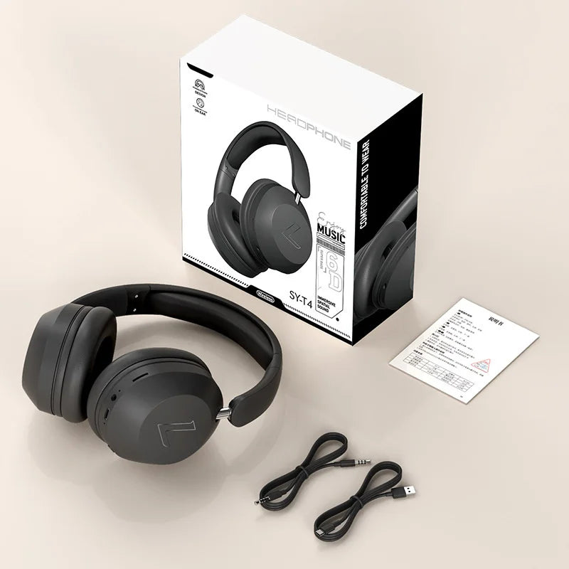 SY-T4 Wireless Bluetooth Headphones – Foldable Rotatable Music & Gaming Headset with Noise Reduction Mic and TF Card Support