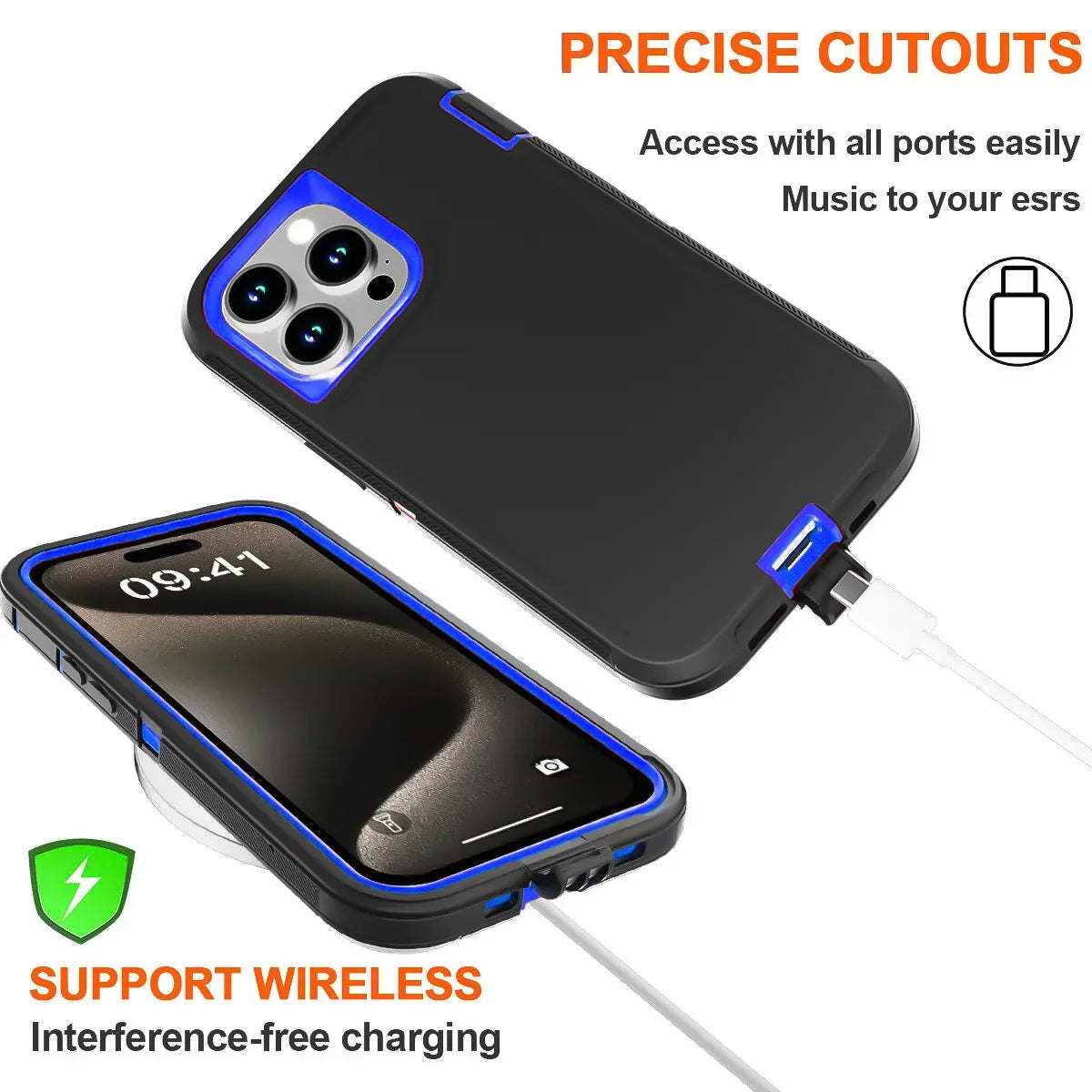 Heavy Duty Shockproof Armor Defender Case with Bracket Stand for iPhone 11–17 Series | Hard PC + TPU Rugged Protective Cover