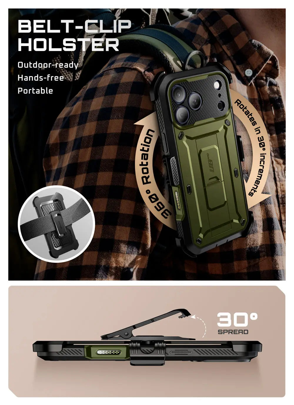 Heavy Duty SUPCASE UB Pro Case for iPhone 17 Pro Max 6.9" – Rugged Full-Body Armor Cover with Built-in Screen Protector
