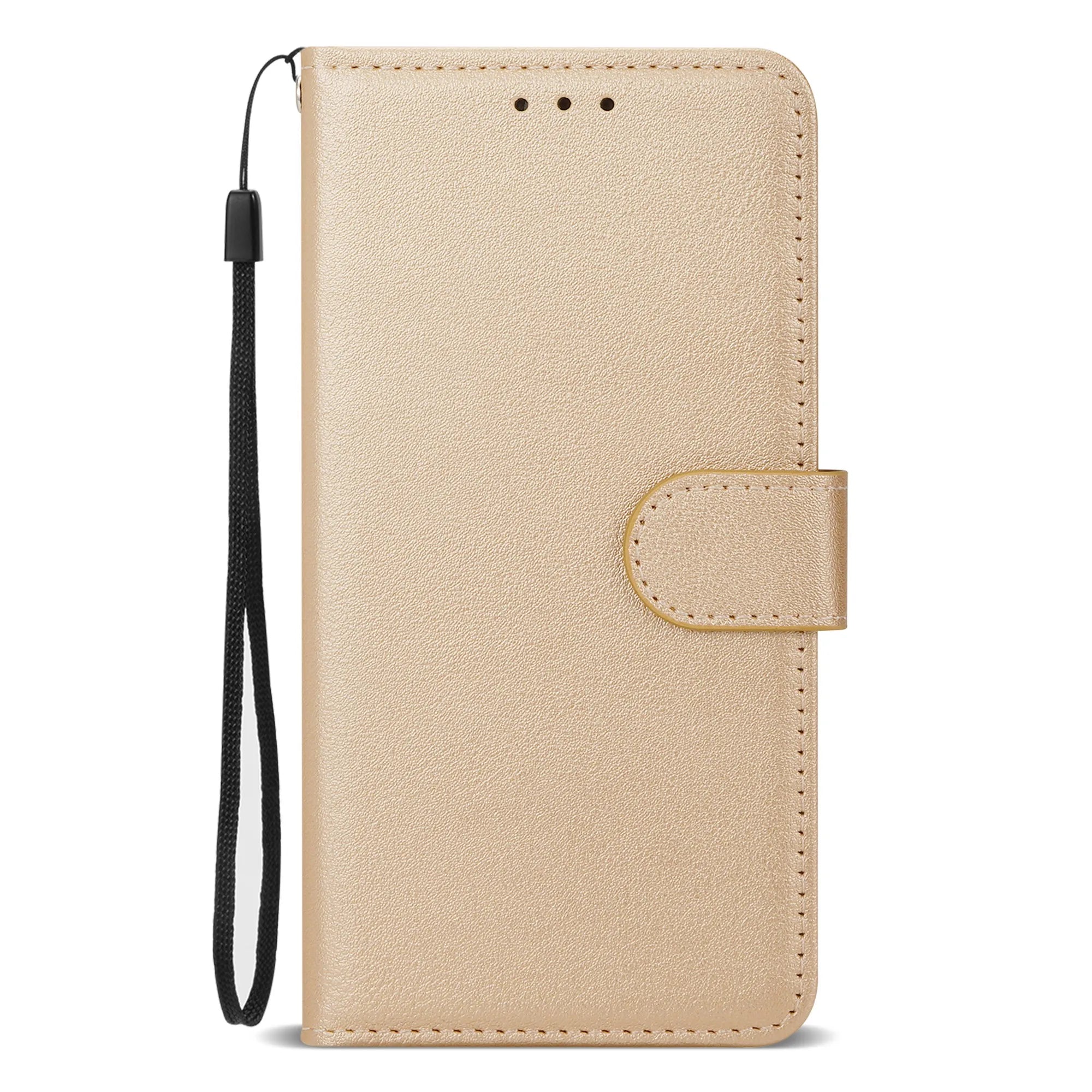 Leather Flip Wallet Stand Case for iPhone 6–15 Series, Protective Cover