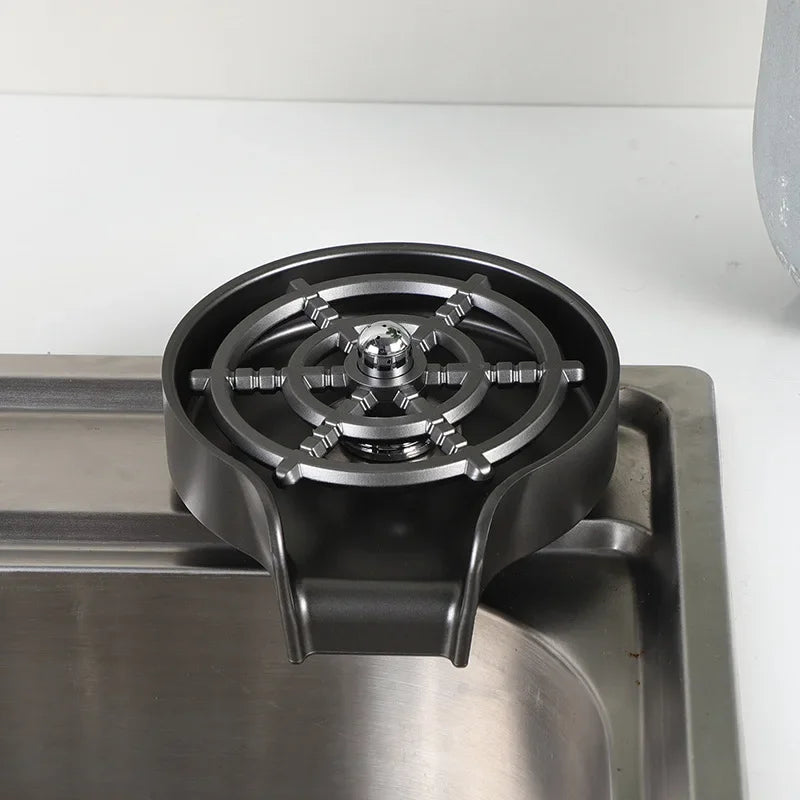 Household High Pressure Cup Washer – Automatic Push Glass Rinser for Kitchen & Coffee Bar Sinks
