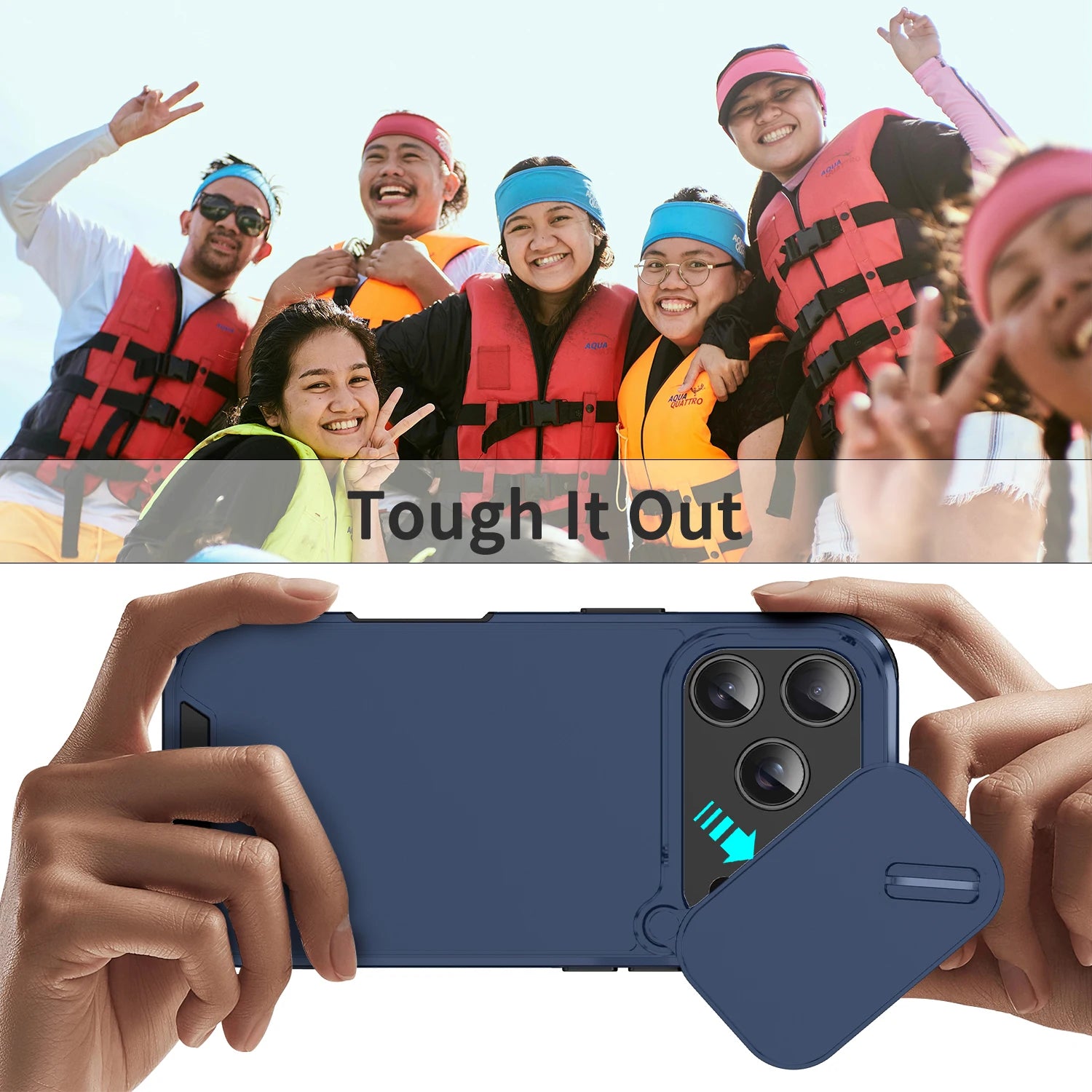 Shockproof Slide Camera Case Compatible with iPhone 11-17 Series – Full Protection Cover