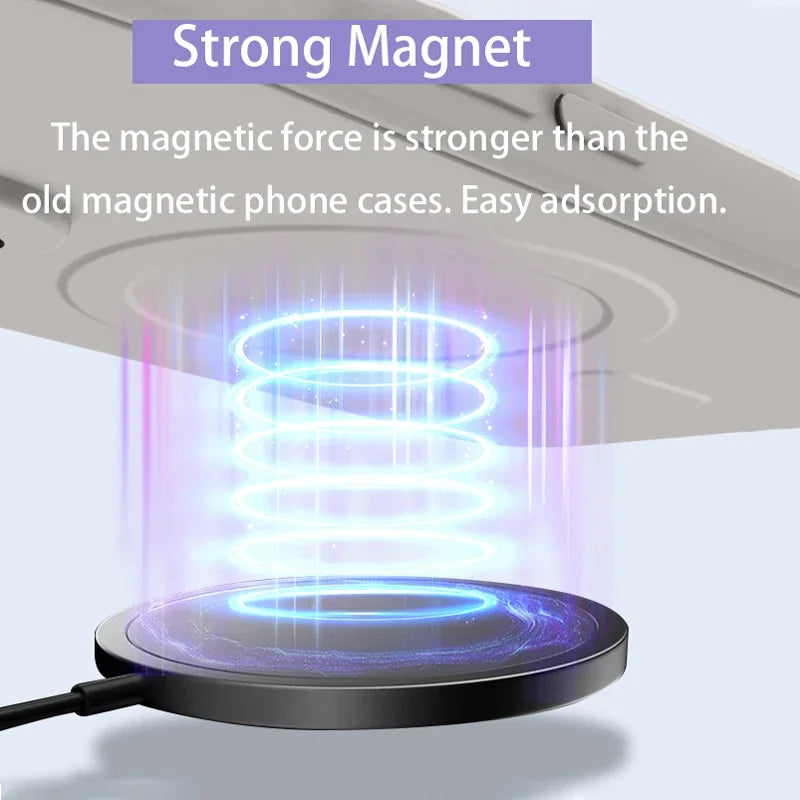 Liquid Silicone Magnetic Case for iPhone 11–16 Series – MagSafe Compatible Wireless Charging Shockproof Soft Protective Cover