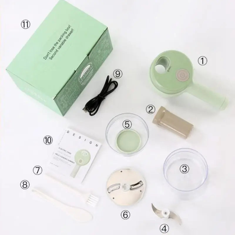 4-in-1 Electric Vegetable Cutter & Food Chopper – USB Rechargeable Kitchen Tool