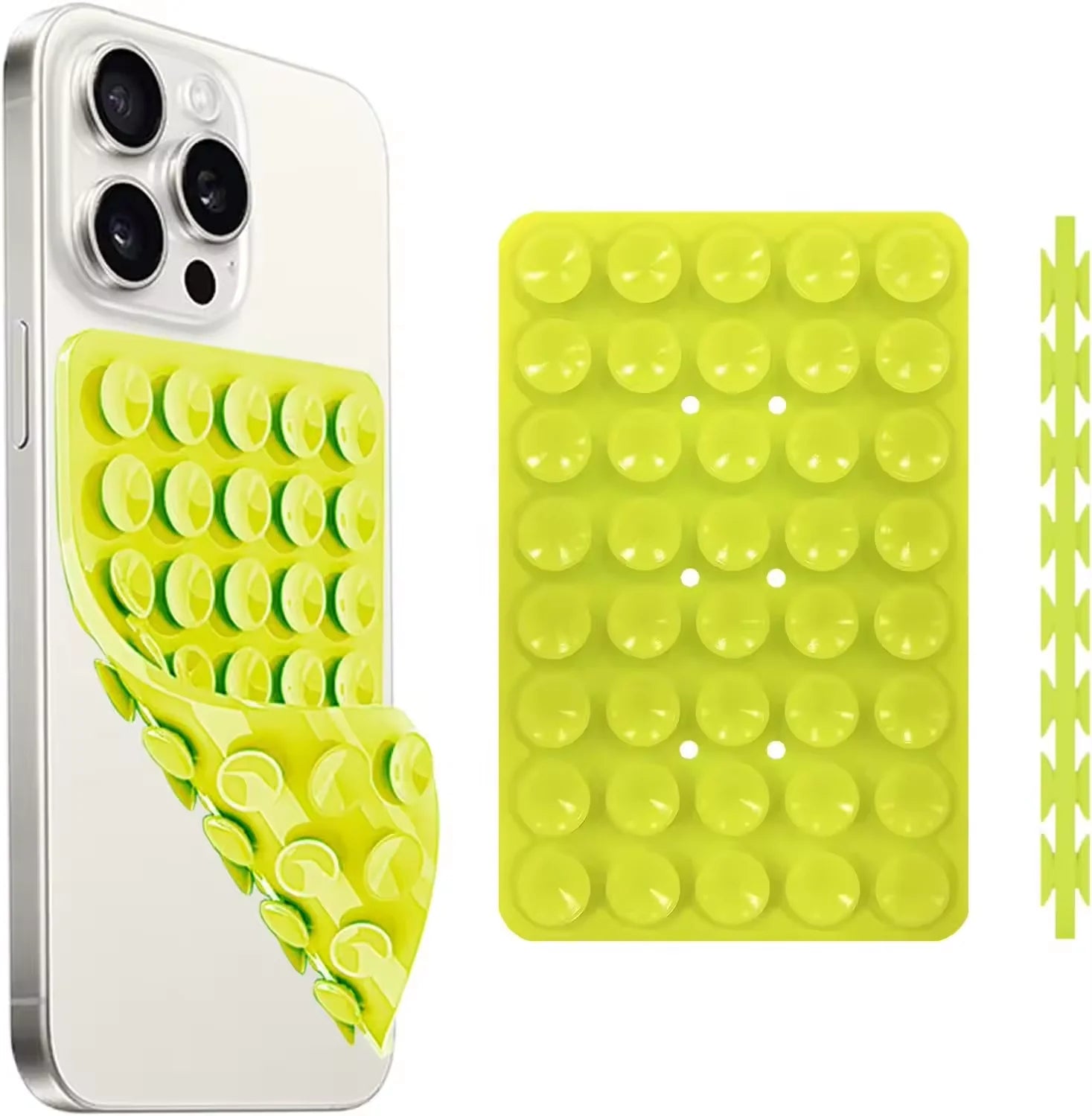 Double-Sided Silicone Suction Cup Phone Mount for iPhone & Android – Hands-Free Case Holder for Selfies, Video Recording, Mirror & Desk Use