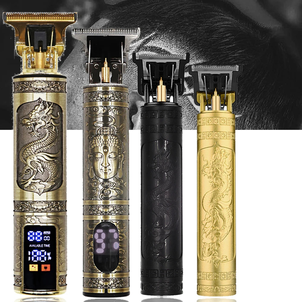 OHS Rechargeable Premium Vintage Dragon Hair Trimmer – Rechargeable Cordless Beard & Hair Clipper