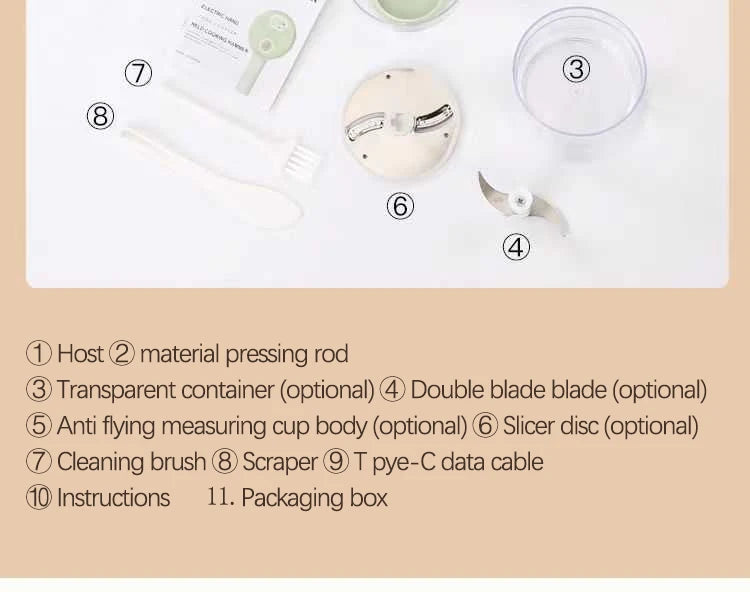 4-in-1 Electric Vegetable Cutter & Food Chopper – USB Rechargeable Kitchen Tool
