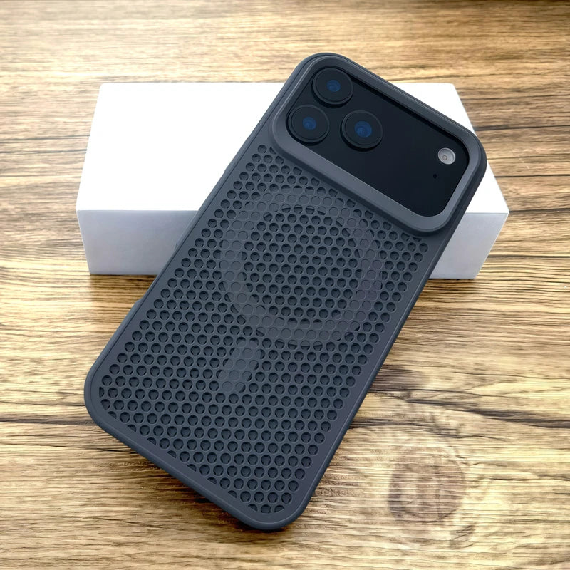 Luxury Heat Dissipation Hard Case for iPhone 12–17 Series, MagSafe Wireless Charging Cover