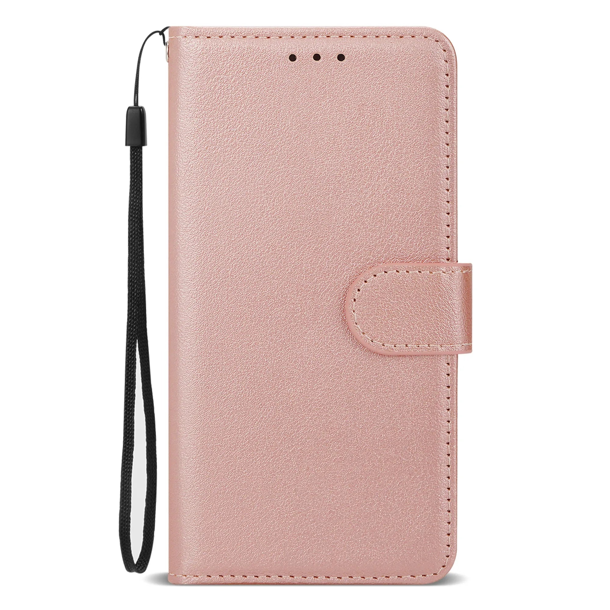 Leather Flip Wallet Stand Case for iPhone 6–15 Series, Protective Cover