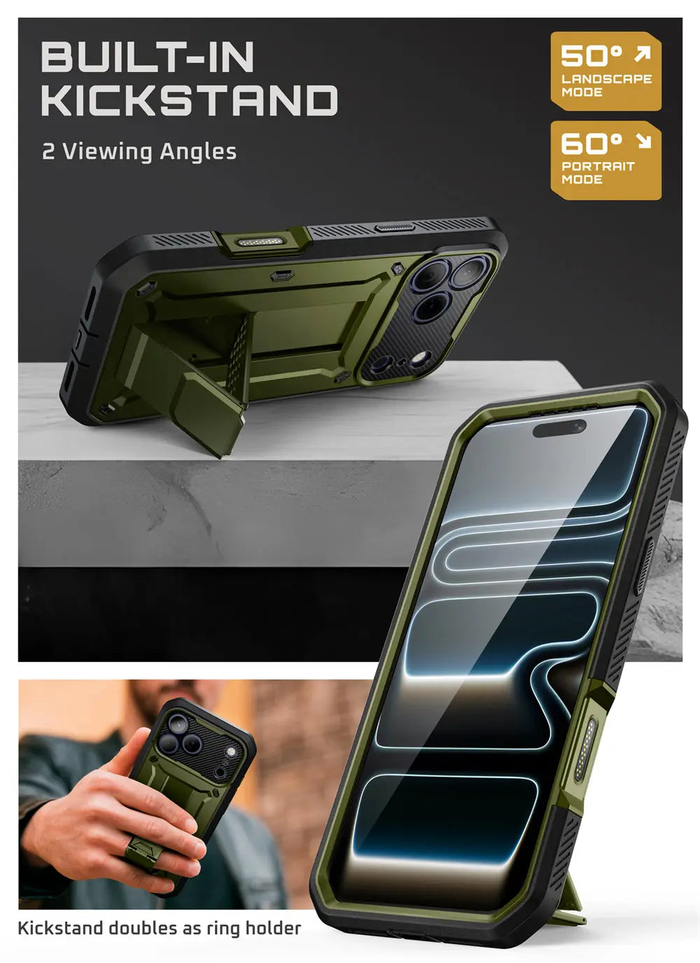 Heavy Duty SUPCASE UB Pro Case for iPhone 17 Pro Max 6.9" – Rugged Full-Body Armor Cover with Built-in Screen Protector