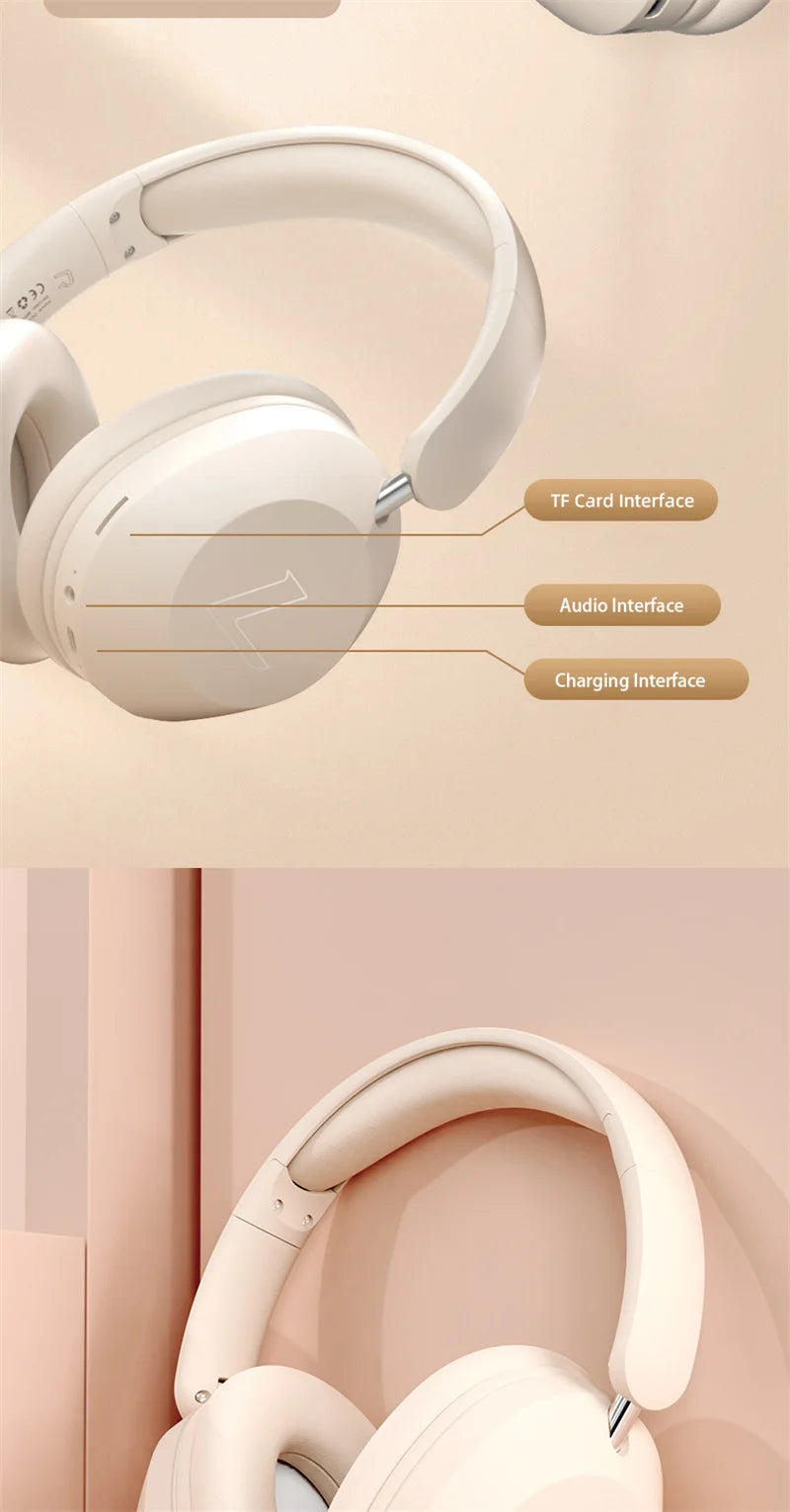 SY-T4 Wireless Bluetooth Headphones – Foldable Rotatable Music & Gaming Headset with Noise Reduction Mic and TF Card Support