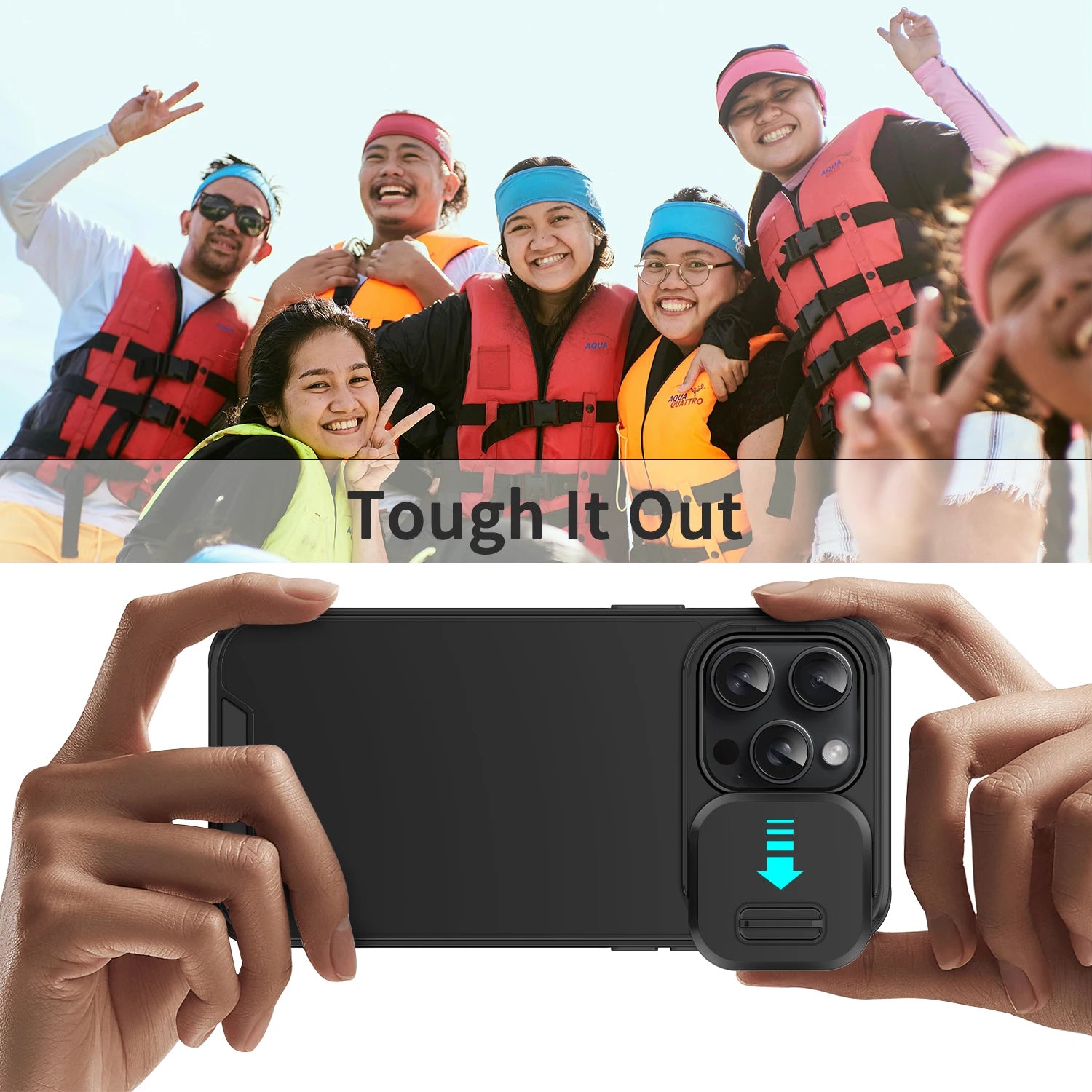 Shockproof Slide Camera Case Compatible with iPhone 11-17 Series – Full Protection Cover