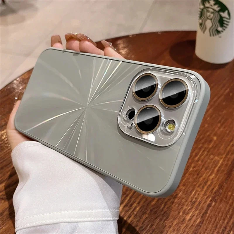 Luxury Laser Pattern Shockproof Phone Case Compatible with iPhone 11 to 17 Series – Protective Bumper Cover