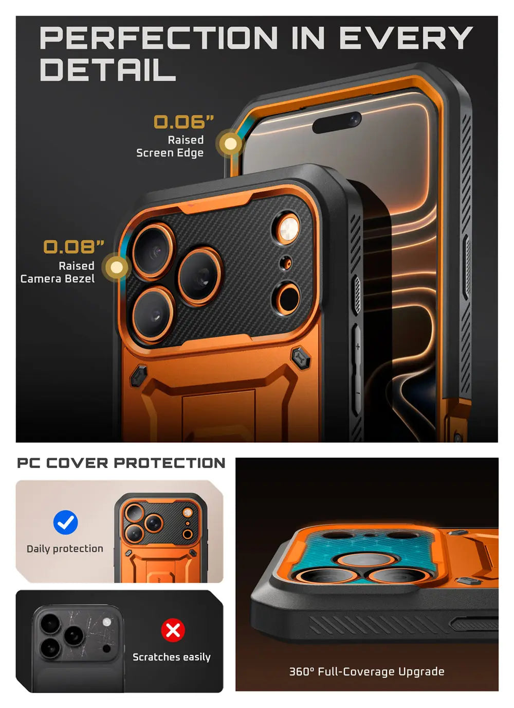 Heavy Duty SUPCASE UB Pro Case for iPhone 17 Pro Max 6.9" – Rugged Full-Body Armor Cover with Built-in Screen Protector