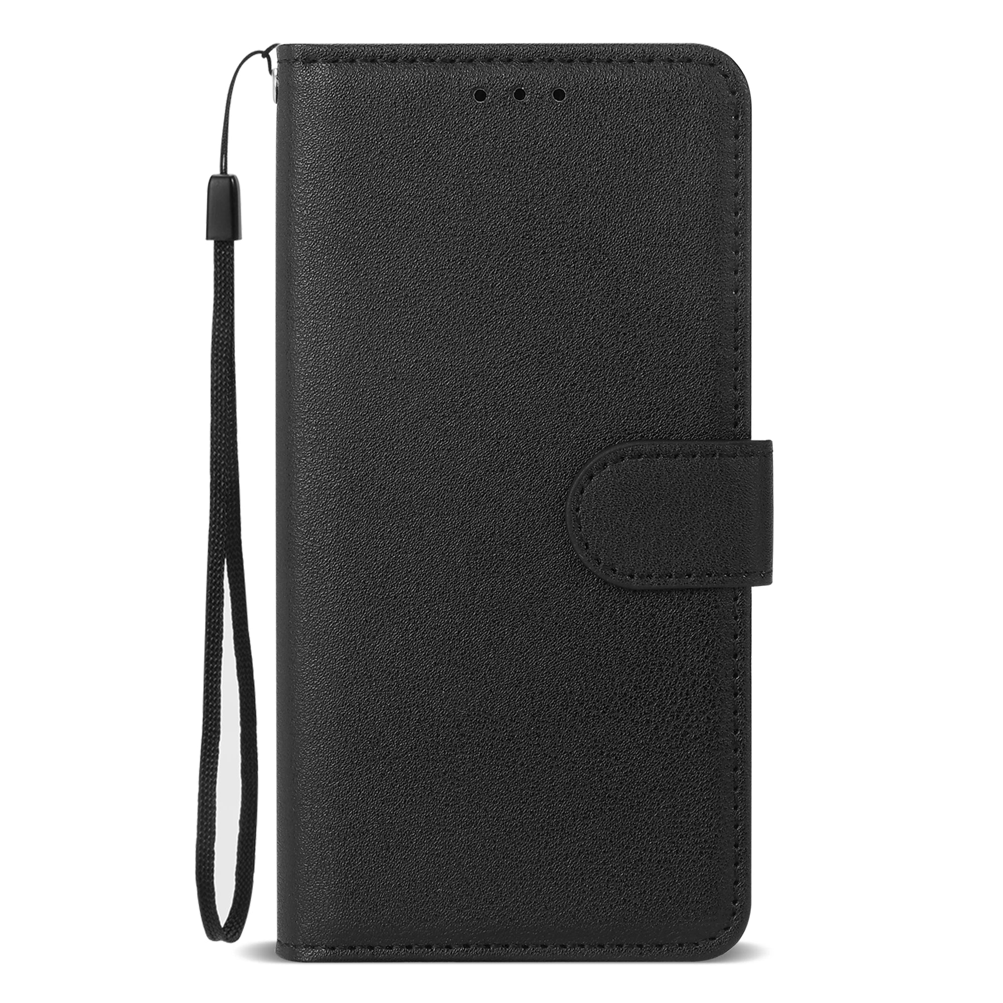 Leather Flip Wallet Stand Case for iPhone 6–15 Series, Protective Cover