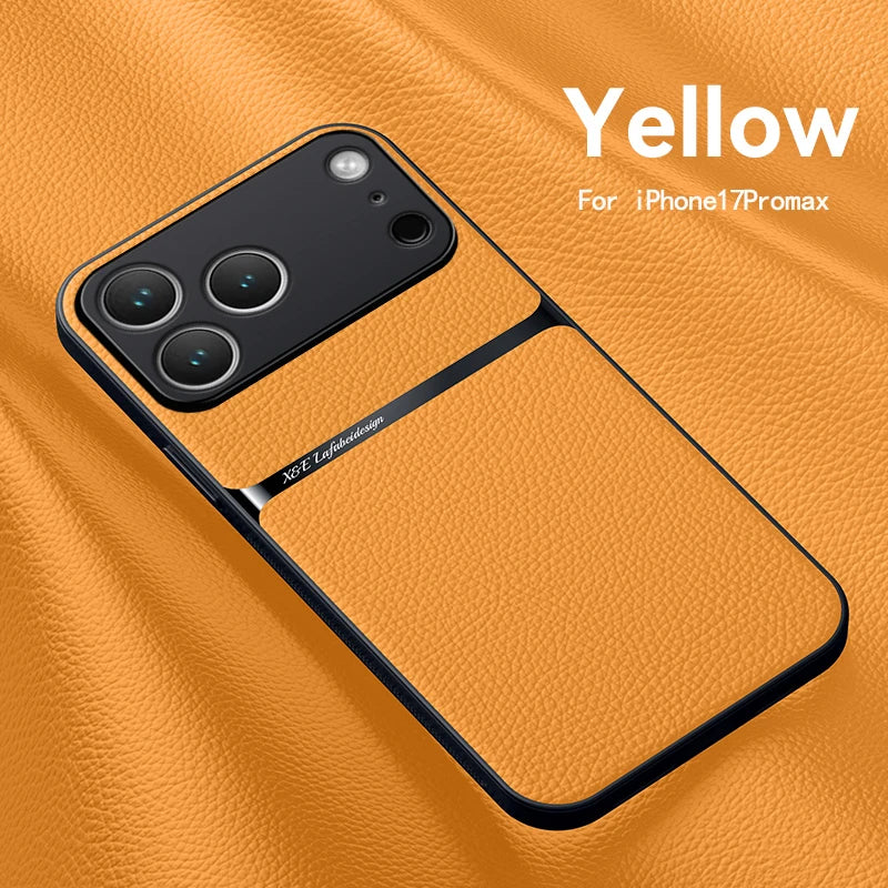 Amour Leather Pattern Phone Case for iPhone 11–17 Series, Stylish Protective Back Cover