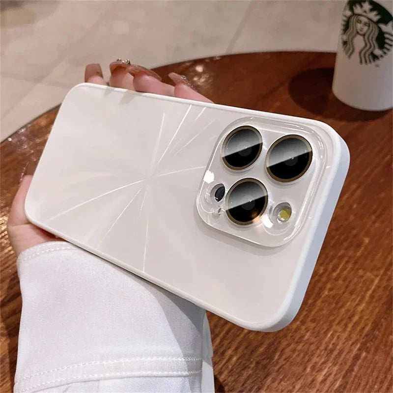 Luxury Laser Pattern Shockproof Phone Case Compatible with iPhone 11 to 17 Series – Protective Bumper Cover