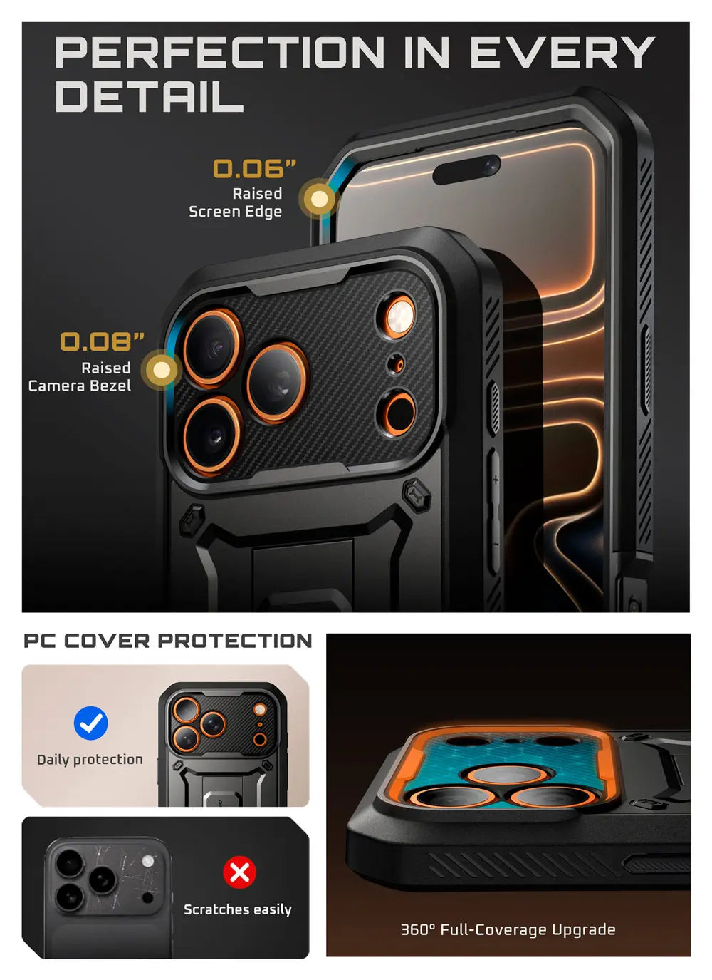 Heavy Duty SUPCASE UB Pro Case for iPhone 17 Pro Max 6.9" – Rugged Full-Body Armor Cover with Built-in Screen Protector