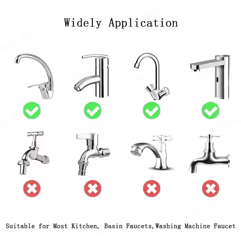 1080° Rotating Faucet Extender – Splash-Proof Stainless Steel Tap Attachment