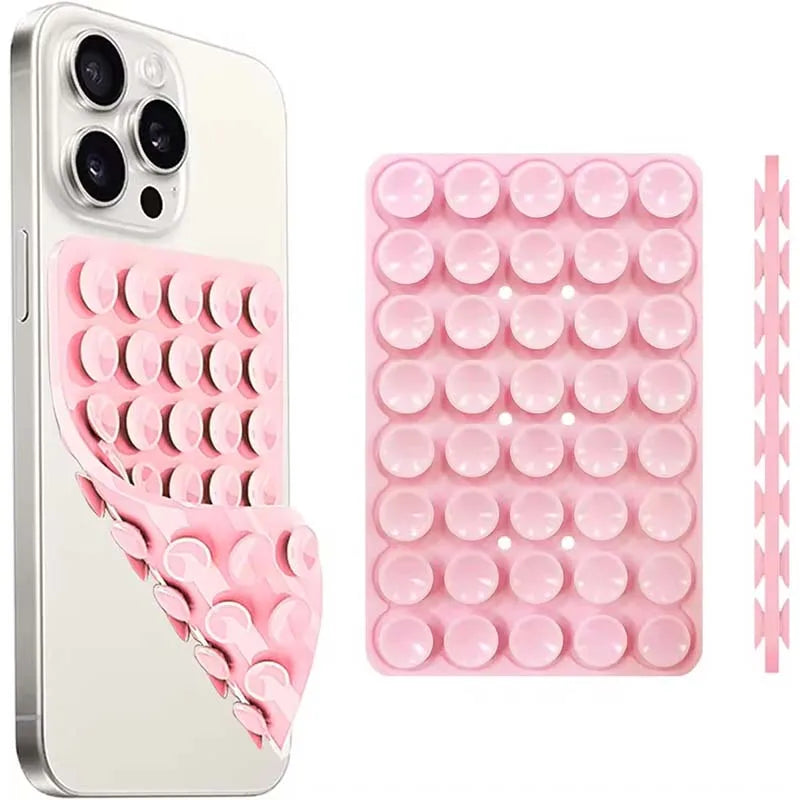 Double-Sided Silicone Suction Cup Phone Mount for iPhone & Android – Hands-Free Case Holder for Selfies, Video Recording, Mirror & Desk Use