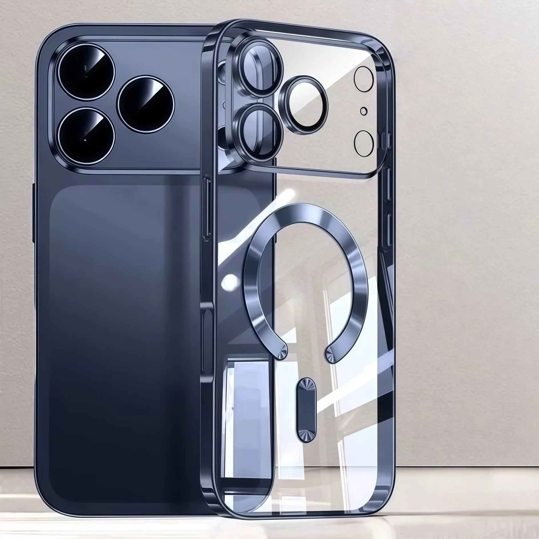 Luxury Clear Plated Magnetic Phone Case for iPhone 17 / 17 Pro / 17 Air / 17 Pro Max – Soft TPU Camera Protection Cover