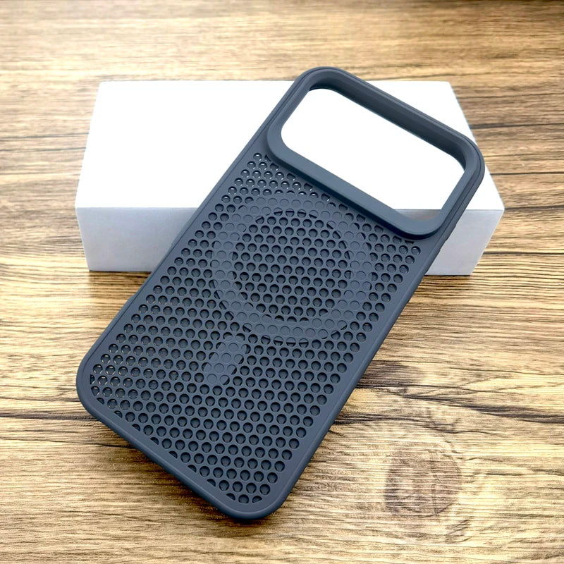Luxury Heat Dissipation Hard Case for iPhone 12–17 Series, MagSafe Wireless Charging Cover