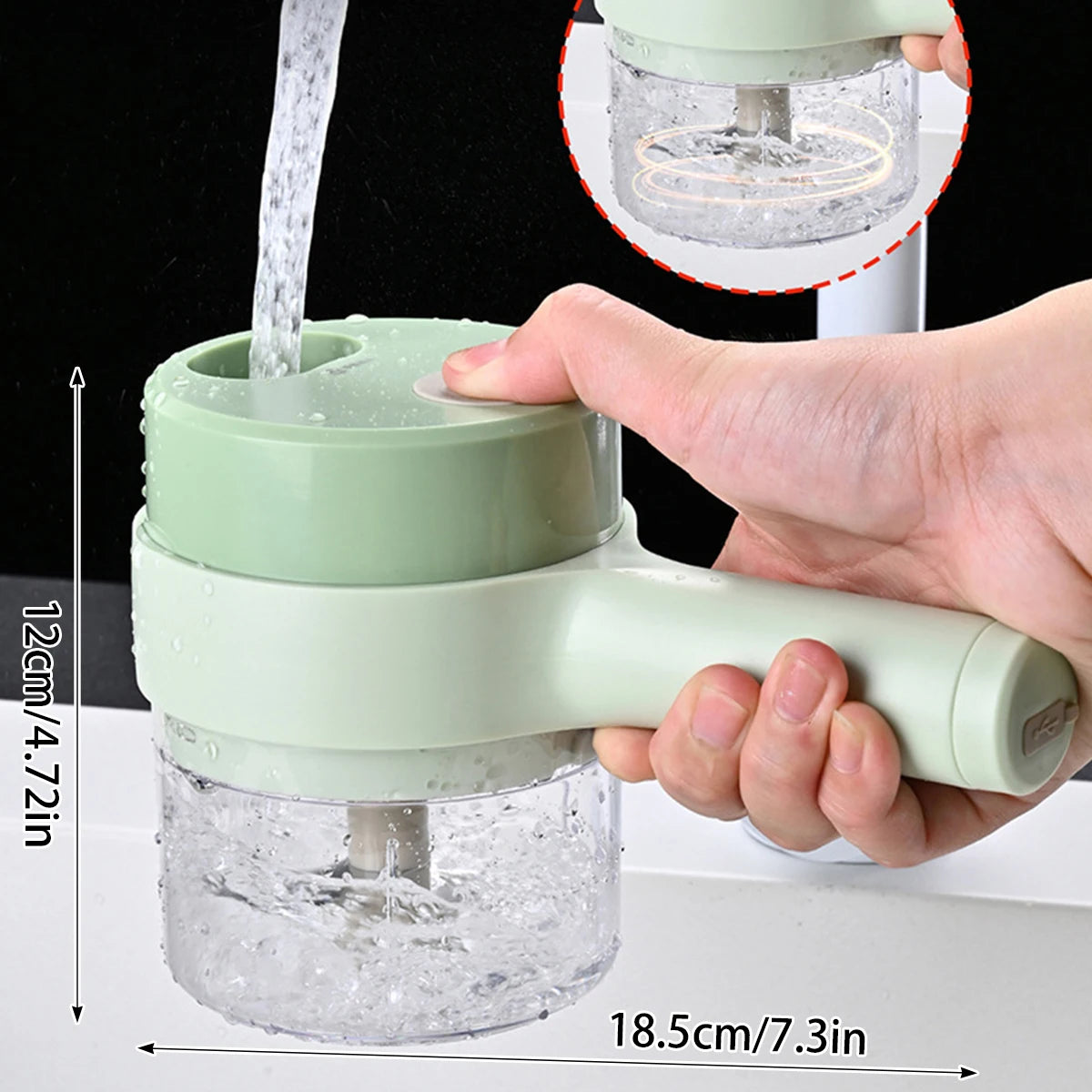 4-in-1 Electric Vegetable Cutter & Food Chopper – USB Rechargeable Kitchen Tool