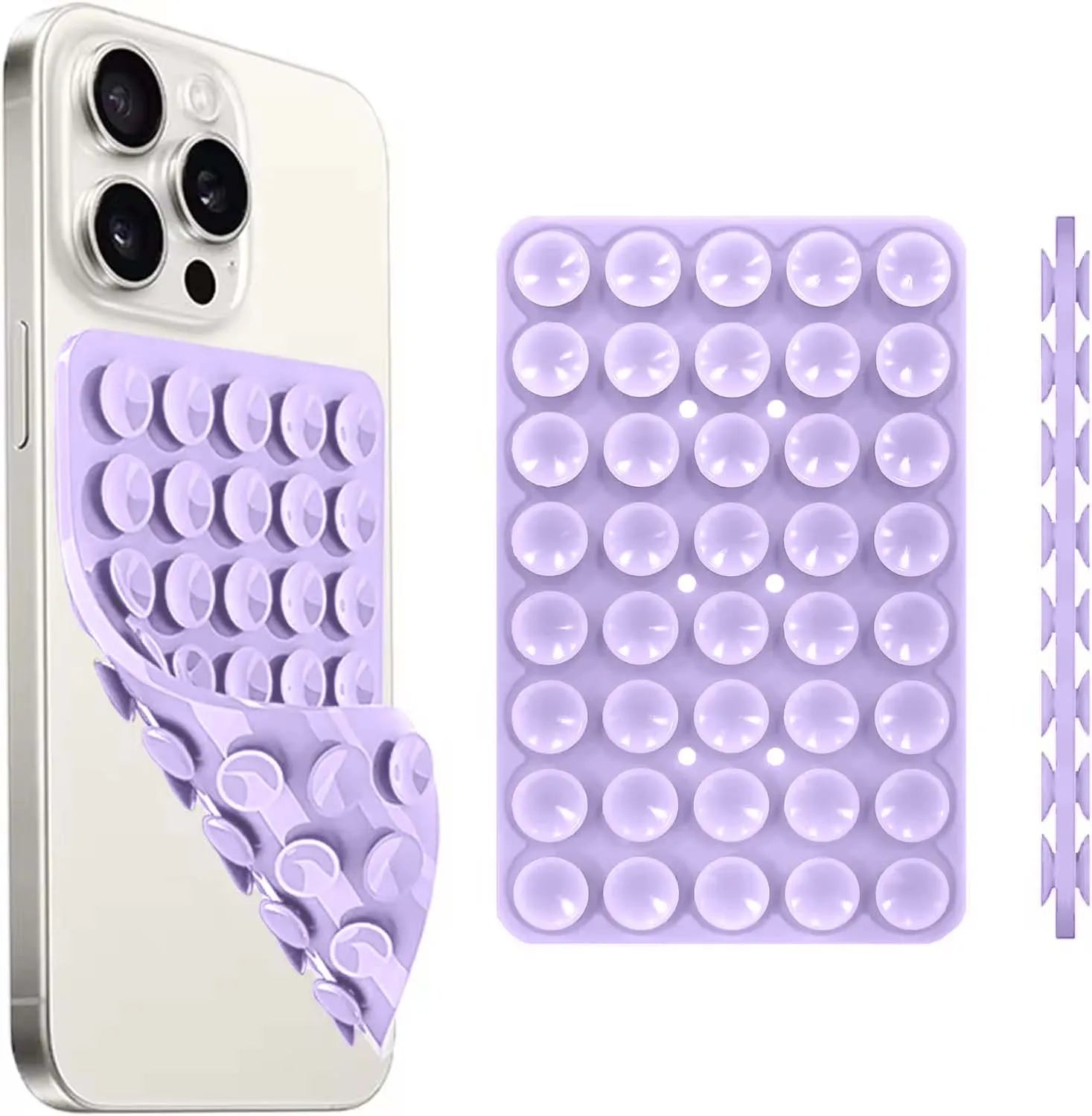 Double-Sided Silicone Suction Cup Phone Mount for iPhone & Android – Hands-Free Case Holder for Selfies, Video Recording, Mirror & Desk Use