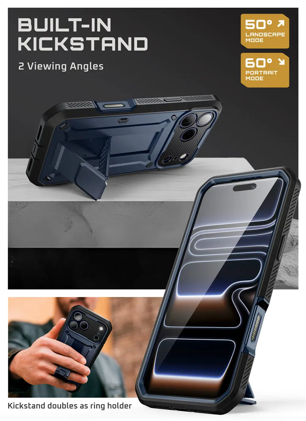 Heavy Duty SUPCASE UB Pro Case for iPhone 17 Pro Max 6.9" – Rugged Full-Body Armor Cover with Built-in Screen Protector