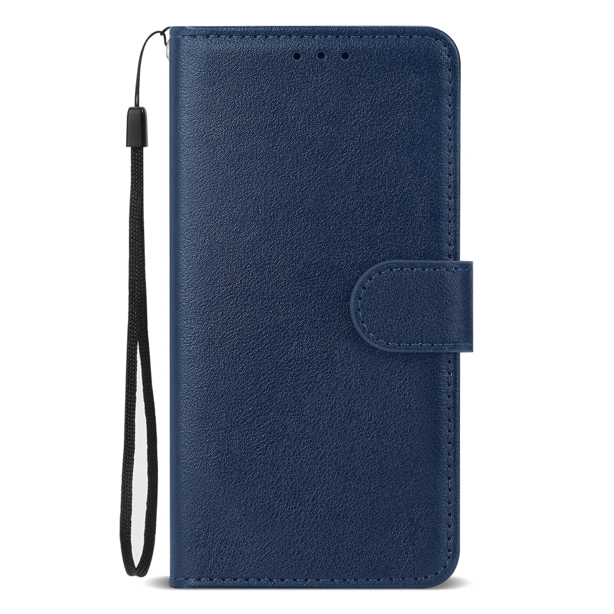 Leather Flip Wallet Stand Case for iPhone 6–15 Series, Protective Cover