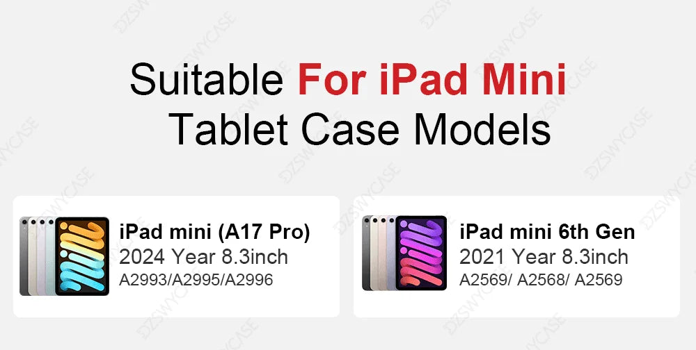 Clear iPad Case with Pencil Holder for iPad 9.7"–13" Series – Protective Transparent Cover for iPad Air / Pro / Mini / 5th–11th Gen / M2 / M3 / M4