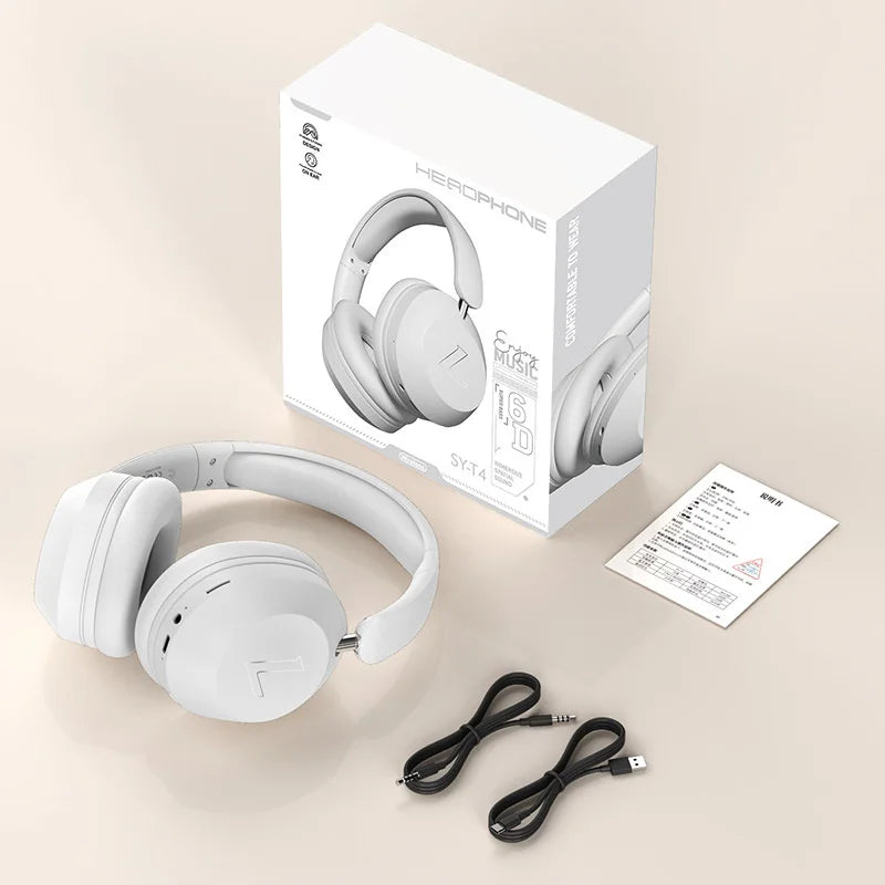 SY-T4 Wireless Bluetooth Headphones – Foldable Rotatable Music & Gaming Headset with Noise Reduction Mic and TF Card Support