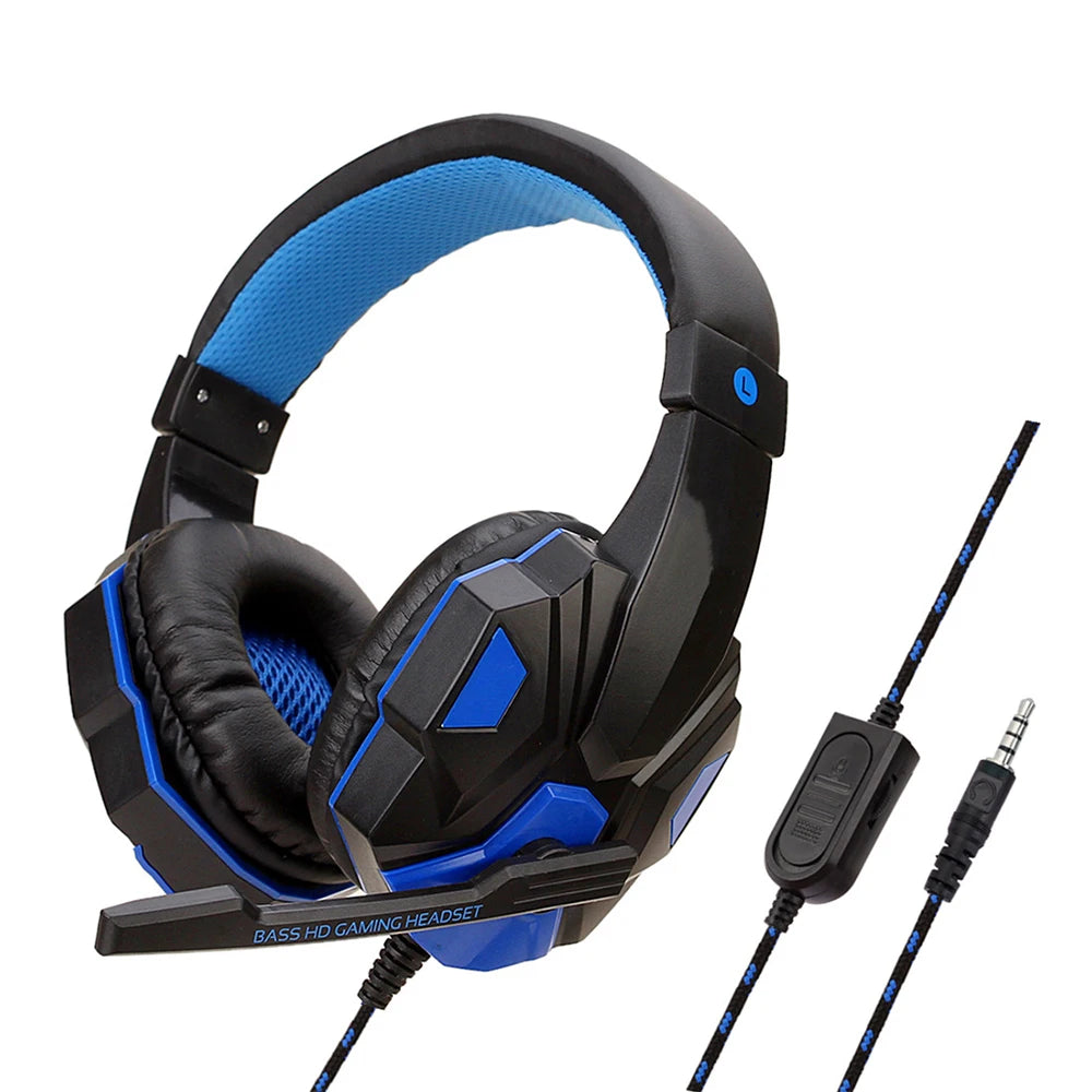 Wired Gaming Headset for PS4 / PS5 / Xbox / PC / Smartphone – 120° Adjustable Headphones with Noise Cancelling Microphone