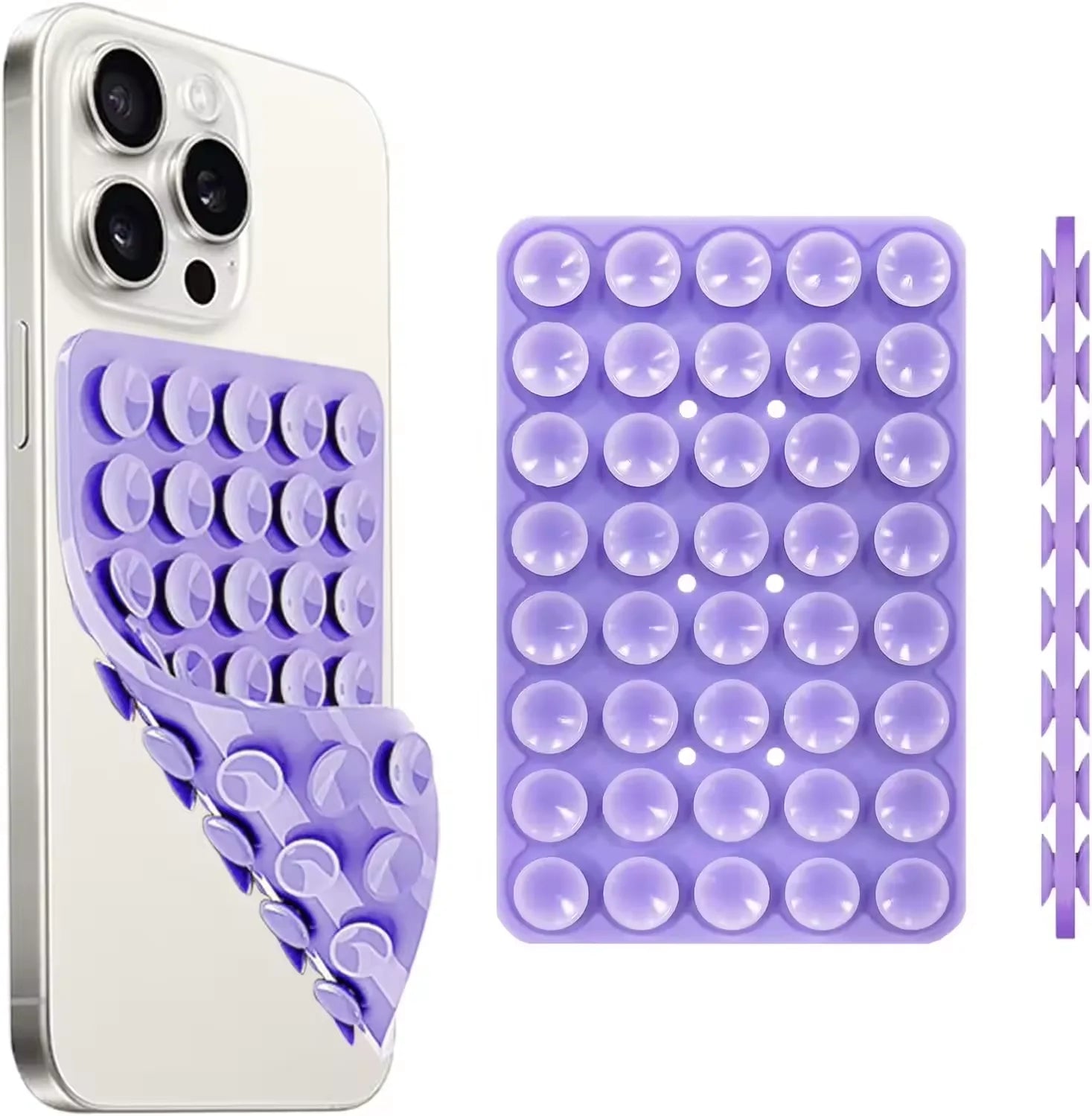 Double-Sided Silicone Suction Cup Phone Mount for iPhone & Android – Hands-Free Case Holder for Selfies, Video Recording, Mirror & Desk Use