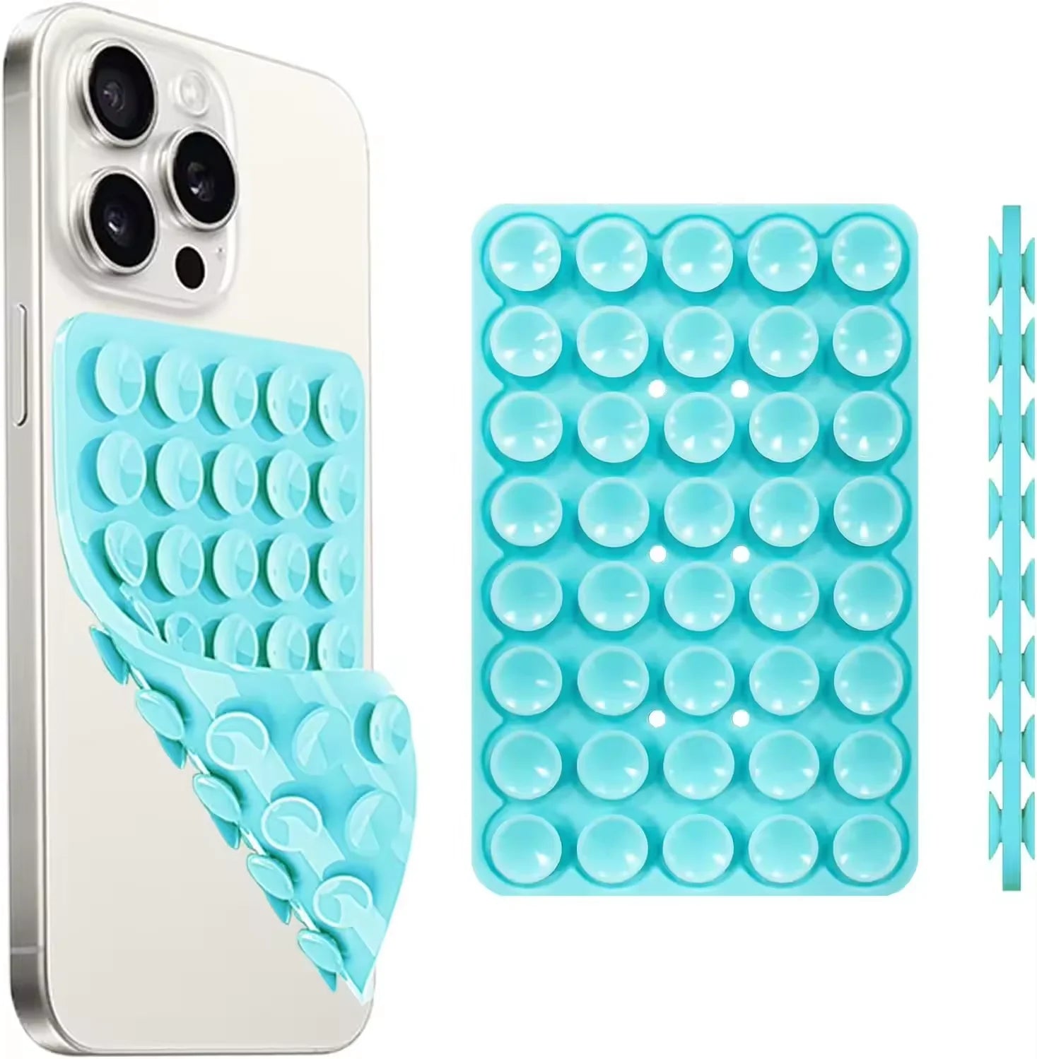 Double-Sided Silicone Suction Cup Phone Mount for iPhone & Android – Hands-Free Case Holder for Selfies, Video Recording, Mirror & Desk Use
