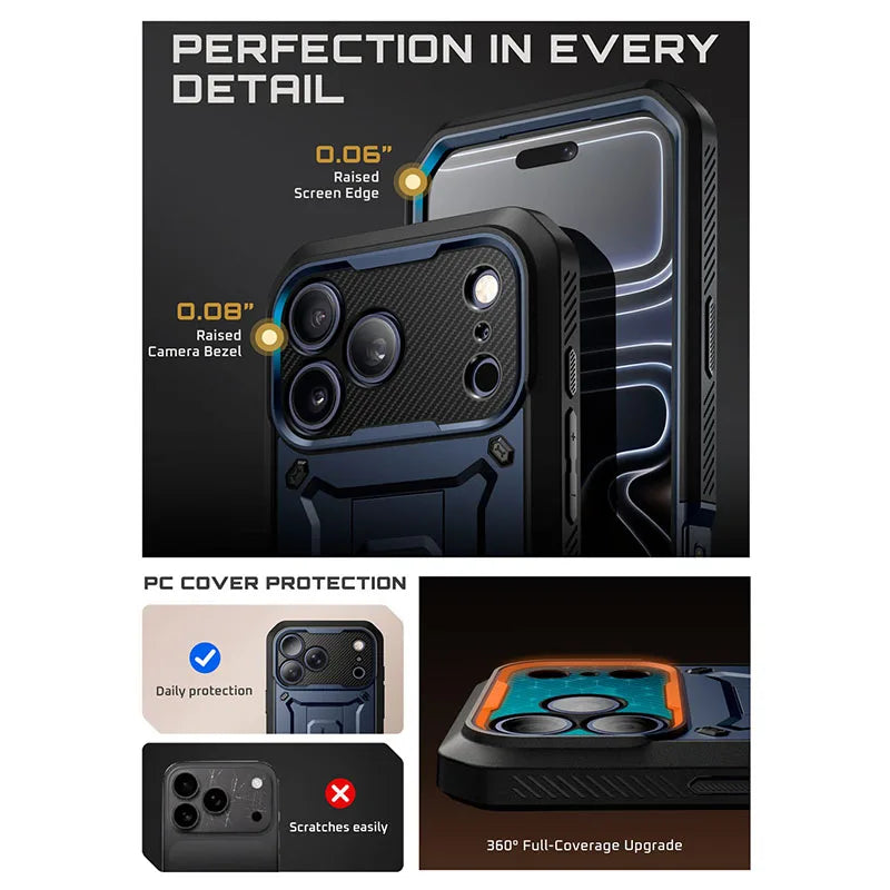 Heavy Duty SUPCASE UB Pro Case for iPhone 17 Pro Max 6.9" – Rugged Full-Body Armor Cover with Built-in Screen Protector