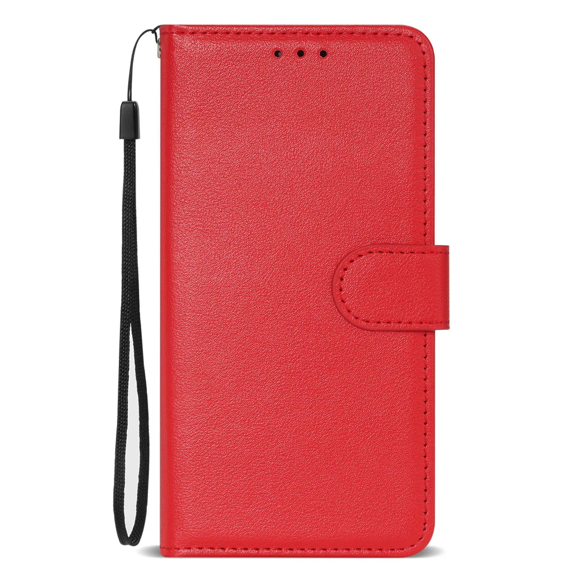 Leather Flip Wallet Stand Case for iPhone 6–15 Series, Protective Cover