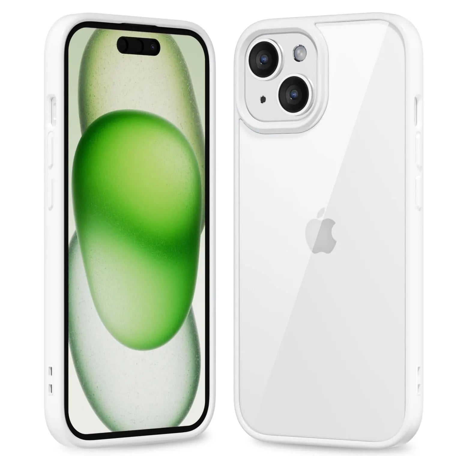 Colour Back Transparent Shockproof Phone Case for iPhone 7–16 Series, Silicone Bumper Protective Cover