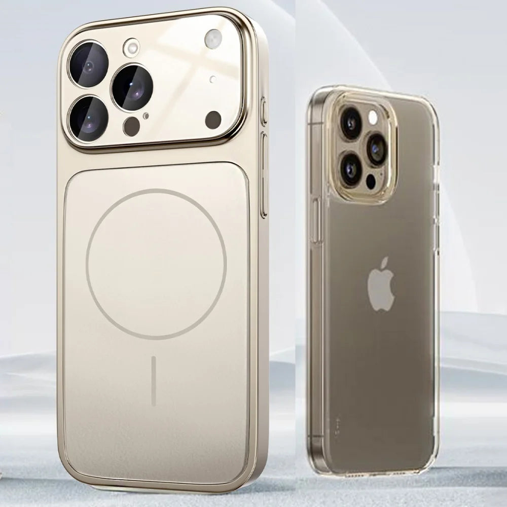 Original Nano Matte Glass Magnetic Case for iPhone 13-17 Series– MagSafe Wireless Charging Armor Cover