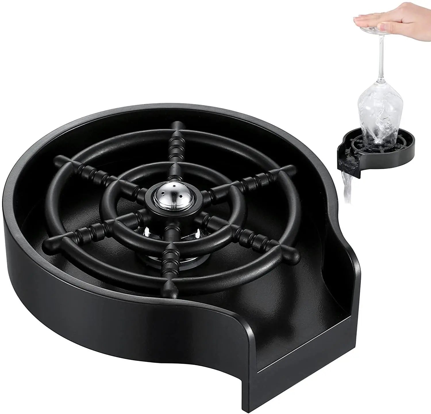 Household High Pressure Cup Washer – Automatic Push Glass Rinser for Kitchen & Coffee Bar Sinks