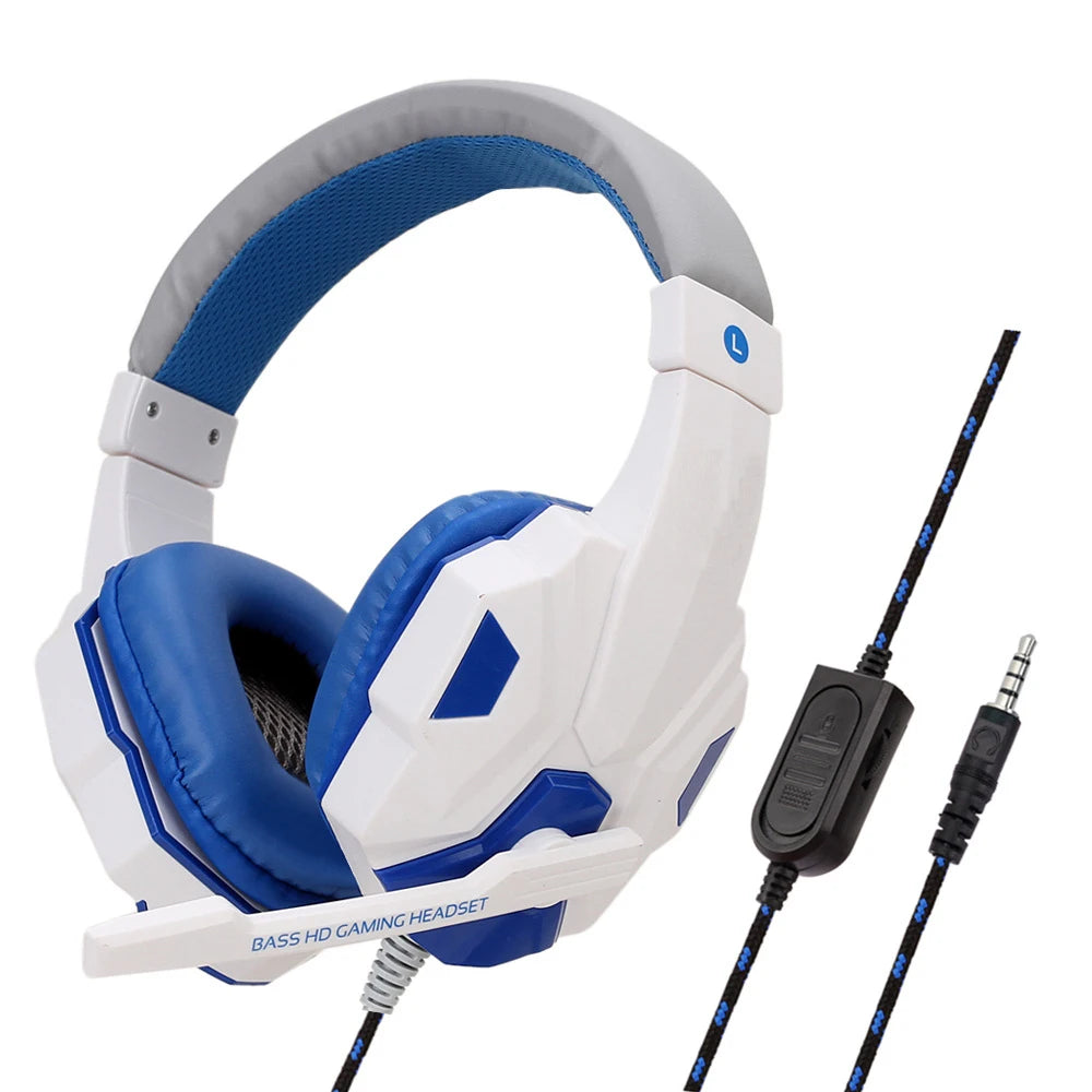 Wired Gaming Headset for PS4 / PS5 / Xbox / PC / Smartphone – 120° Adjustable Headphones with Noise Cancelling Microphone