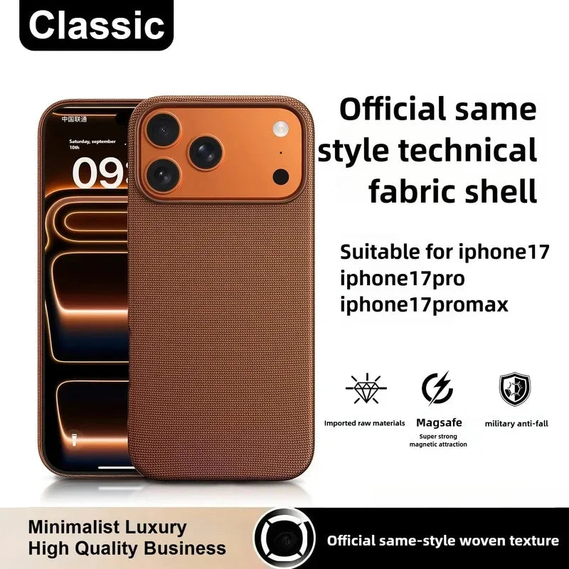 Premium Woven MagSafe Case for iPhone 11-17 Series – Magnetic Protective Cover