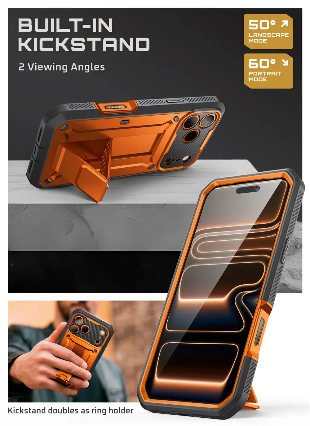 Heavy Duty SUPCASE UB Pro Case for iPhone 17 Pro Max 6.9" – Rugged Full-Body Armor Cover with Built-in Screen Protector