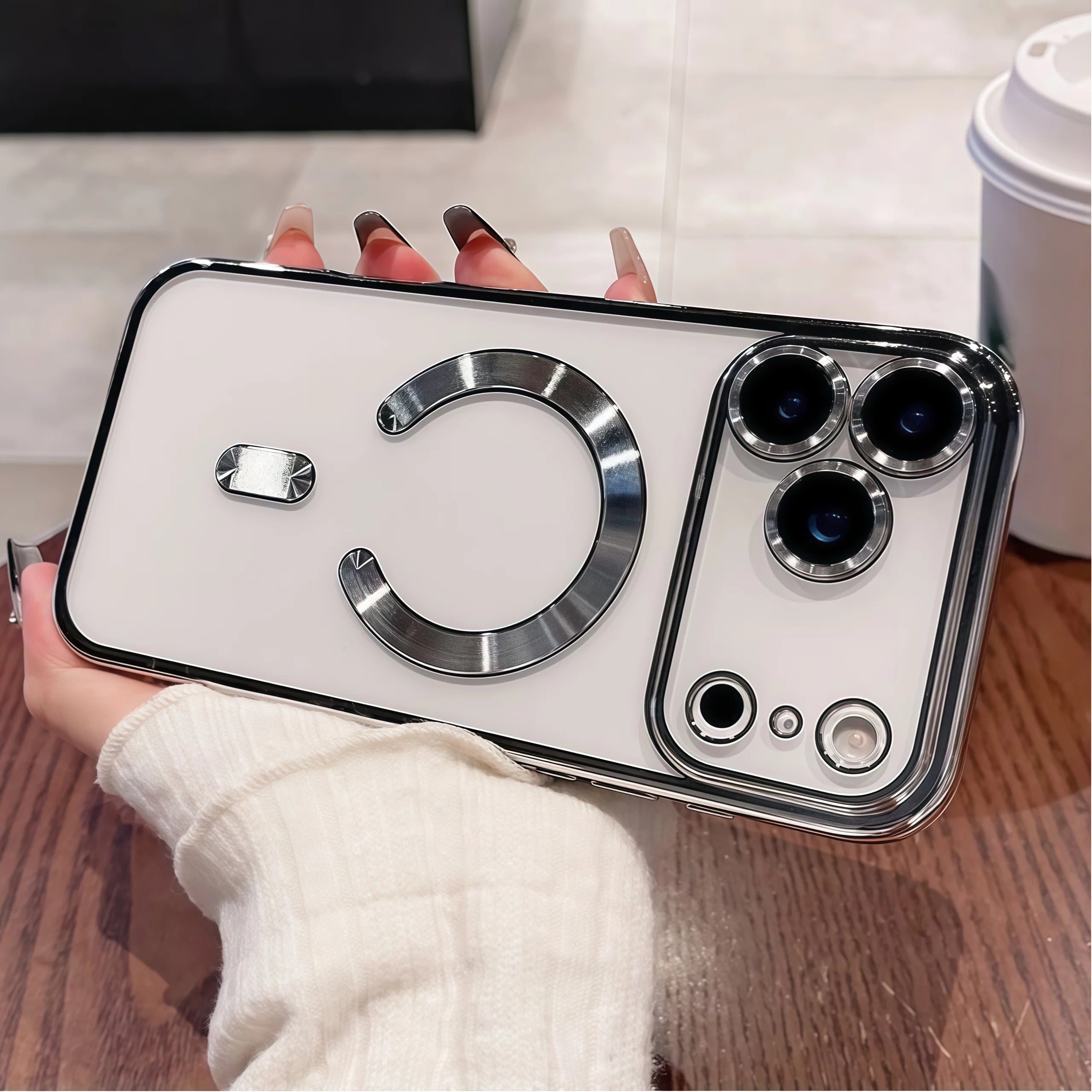 Luxury Clear Plated Magnetic Phone Case for iPhone 17 / 17 Pro / 17 Air / 17 Pro Max – Soft TPU Camera Protection Cover